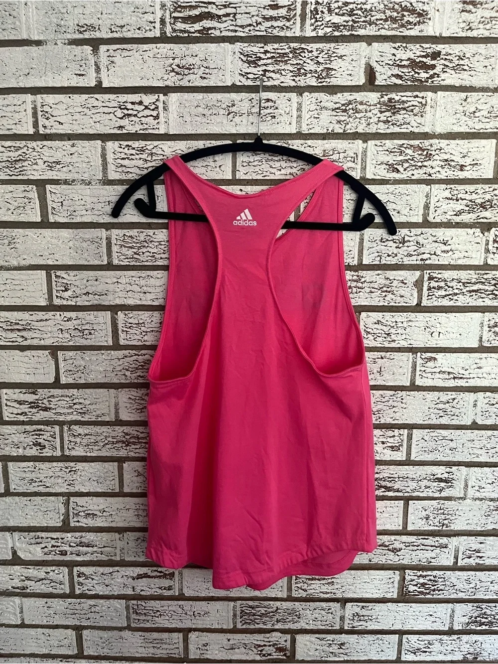 adidas Bright Pink Logo Tank Top workout gym wear - Picture 6 of 6
